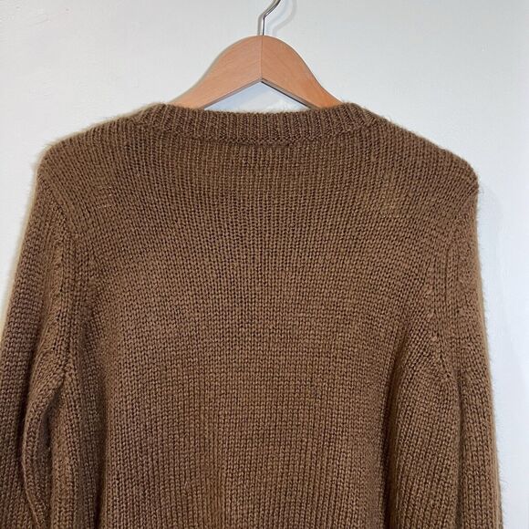 Wooden Ships Sweater Size Small Oversized Whiskey Wool Blend Brown Crew neck - Picture 4 of 9